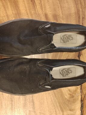 Vans Classic Slip-On Loafers in Black Canvas